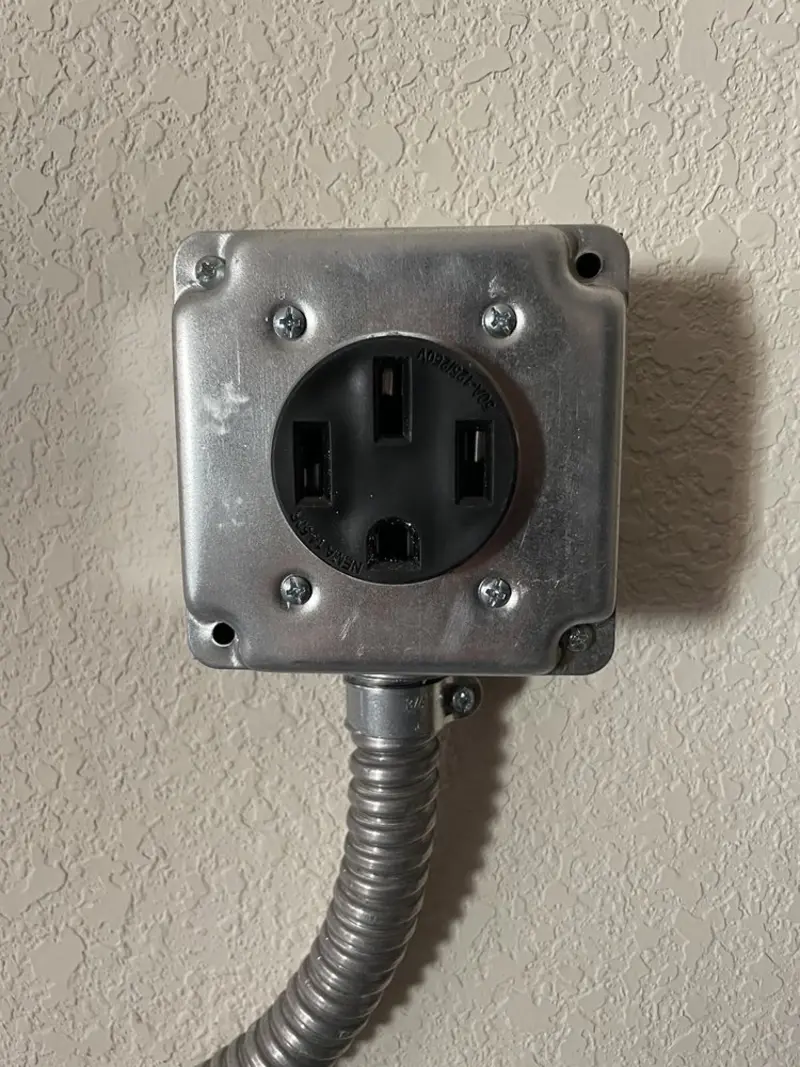 NEMA 14-50 outlet installed for Electrical Panel Upgrade in Enterprise